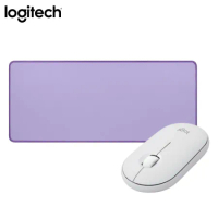 【快速到貨】羅技Logitech Pebble2 M350s 無線藍牙滑鼠(珍珠白) 搭 DESK MAT桌墊(夢幻紫)*