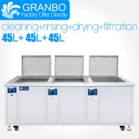 Granbo Industrial Multi-tank Ultrasonic Cleaner With Rinsing Drying Filtration System For Auto Parts Engine Block Remove Oil