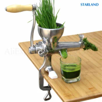 Vegetable Juice Extractor Hand-operated Wheatgrass Juicer Squeezer Fruits Juicing Presser Stainless Steel Food Tool