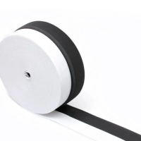 Tali Elastis Karet Hitam Dan Putih Tebal 1,8cm, 2cm, 2,5cm, 3cm, 3,8cm 1 Roll 20 Mtr