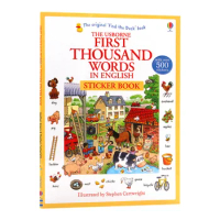 Usborne First 1000 Words in English Sticker Book, Children's books aged 3 4 5 6, English picture books, 9781409570400