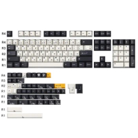 Sample Black White Color Design Japanese Character Keycaps For Cherry Mx Switch Merchanical Keyboard Cherry Profile PBT Key Caps