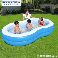 Bestway54117二環8字形嬰兒洗澡游泳池寶寶充氣水池加厚游戲池全館特惠免運YTL 雙11全館免運