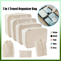 7in1 Set Travel Organizer Bag Luggage Organizer Set Travel Packing Bag Toiletries Pouch Suitcase Lug