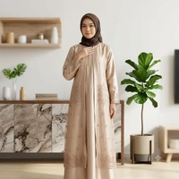 Gamis Brokat Corneli Tulang Kombinasi Moscrepe Dress Brokat Terbaru Gamis NIKITA coksu