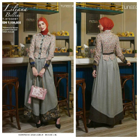 TUNEECA Gamis Liliana Bellini T-0725007 Atasan Bordir Bunga Jepang Katun