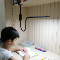 led護眼夾式臺燈學習專用學生宿舍兒童長臂閱讀書桌臥室床頭臺燈