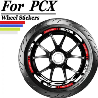 16pcs Reflective Pcx Rim Stickers Wheel Decals Set For Honda PCX 125 150 160 pcx125 pcx150 pcx160 2020 2021