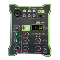 5 Channel Audio Sound Mixer DSP Effects Professional Audio Mixer Digital Display Bluetooth-compatible for Microphone Instrument