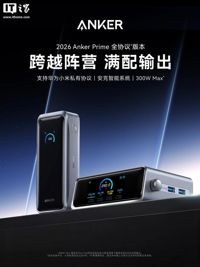 Anker Announces 300W Prime Power Bank with 140W PD 3.1 and Multi