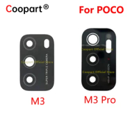 Original New Back Rear Camera lens glass replacement for Poco M3 / M3 Pro / M3pro 5G With Adhesive Sticker Repair Parts