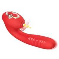G Spot Clitoral Rose Vibrator Toy with 10 Exciting Tapping and 10 Thrust Telescopic Modes, Suitable for Clitoral and Stimulatin