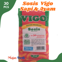 SOSIS SAPI & AYAM Vigo Segar - Sosis Pilihan Sapi & Ayam VIGO Fresh | Isi 30 Pcs - 720gr [ Harga Per