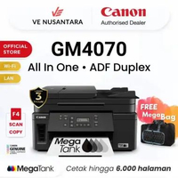 Printer Canon GM4070 Ink Tank Monokrom ADF Duplex LAN WiFi USB Inkjet All In One Fotocopy F4