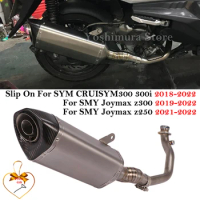 Titanium Alloy For SYM CRUISYM 300i Joymax Z300 Joymax Z250 2018 - 2022 Motorcycle Exhaust Full Systems Modified Escape Muffler