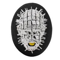 3.75" Hellraiser Pinhead Embroidered Patch Horror Movie Series Lead Cenobite TV Movie iron on patch applique badge emblem