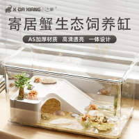 {台灣公司貨 可打統編}寄居蟹飼養箱套裝小型桌面爬寵盒相守蟹螃蟹生態養殖箱烏龜飼養缸