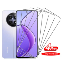 4PCS Tempered Glass for Realme 12 Plus 5G Clear Screen Protector for Realme 11 10 9 9i 8 8i Pro Plus 5G Protective Glass