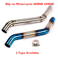 Motorycle Exhaust Pipe Stainless Steel Modified Link Connect Tube Slip on Exhaust Muffler Pipe for CF-MOTO 400NK 650NK
