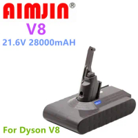 28000mAh 21.6V Battery for Dyson V8 Battery for Dyson V8 Absolute /Fluffy/Animal Li-ion Vacuum Cleaner Rechargeable Battery