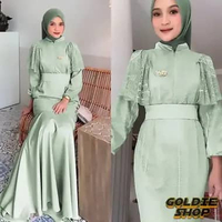 Goldie Shop Gamis Kondangan BUSUI Alishba M - XL 10WARNA / Gamis Big Size / Maxi Long Dress Muslim J