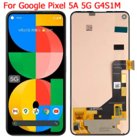 For Google Pixel 5A 5G Display LCD Screen With Frame 6.34" Pixel 5A G1F8F G4S1M LCD Touch Screen Digitizer Panel Parts