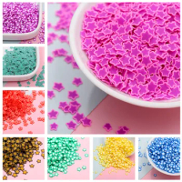 100g/lot Star Shape Polymer Clay Sprinkles for Slimes DIY Nail Art Supplies Soft Clay Sprinkle Crafts Fake Cake Decoration 5mm