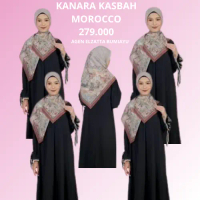 Elzatta Jilbab Segiempat Motif Premium Kanara Kasbah Morocco Ukuran 118CM X 118CM Bahan Voal Premium