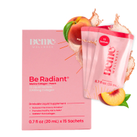 BeMe Liquid Collagen Drink, Be Radiant (Peach) - Collagen Liquid for Women & Men - Drinkable Supplem