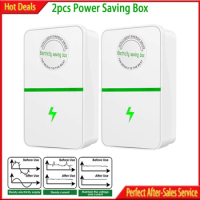 2PCS Power Saving Box 90v-250v Voltage Regulator Balanced Current Source Power Factor Saver Suitable for Home Office Factory