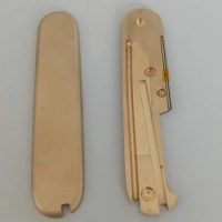 1 Pair Brass Full Function Handle Scales for 91 mm Victorinox Swiss Army