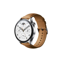 【小米】官方旗艦館 Watch S1 Pro(銀色不銹鋼錶殼/棕色皮革錶帶)