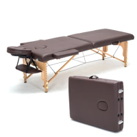 Folding Massage Bed Massage Portable Household Wooden Bed Facial Bed Tattoo Bed