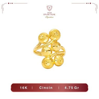 Cincin Emas Bola Koin Threelayer 16K Terbaru - Sinar Fajar