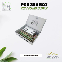 Power Supply CCTV Panel Box 18 Port 12V 30A Adaptor Switching Jaring