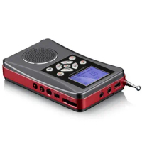 E-book Calendar Alarm Clock Card MP3 Playe FM MW SW FM Radio MIC Recorder Full Band Charging Radios Broadcast Portable Speaker