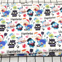 50*145cm Patchwork Kero Kero Keroppi Hangyodon Polyester Cotton Canvas Fabric Tissue Sewing Quilting Material