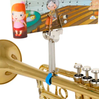 Lightweight Music Stand Trumpet Trombone Marching Music StandSilver Metal Pipe Brass Instrument Accessories