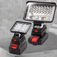 Đèn LED làm việc, cho pin Li-ion 18V của Makita, đèn pin 3 / 4 inch, Cầm Tay Đèn pha, đèn cắm trại