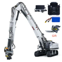 CUT 1/14 Demolition Metal K970-300 RC Excavator Controlled Hydraulic Digger PL18EVLite Remoted Heavy Machinery Truck Outdoor Toy