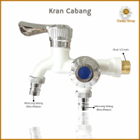 Kran Cabang Shower ABS Plastik Kamar Mandi Toilet WC 1/2 Inch / Keran Shower Biasa Hijau Pvc