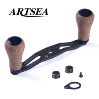 ARTSEA Refit Carbon Fiber Baitcasting reel Fishing Reel Handle Rocker 30G Rubber Wood Knob For Daiwa and Shimano