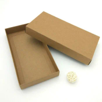 Retro Kraft Paper Hand Folded Box, Black Wallet Jewelry Handkerchief Silk Scarf Gift Packaging Boxes, 20Pcs