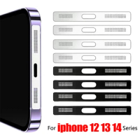 1-8Pcs Metal Integrated Phone Speaker Dustproof Net Stickers For Apple iPhone 12 13 Mini 14 Plus Pro Max Anti Dust Mesh Cover