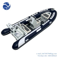 Yun YiAluminum RIB 480 Deep V Hypalon RIB Inflatable Rigid Boat with Outboard Engine