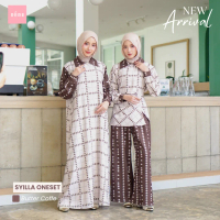 Rereyshop Syifa Dress Wanita  Motif Printing Casual Daily Wear Warna Pastel Setelan Muslimah Fashion