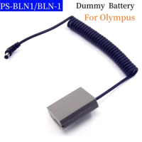 PS-BLN1 BLN-1 Dummy Battery BLN1 DC Coupler to Male Head Spring Cable For Olympus Camera OM-D E-M5 OM-D E-M5 II 2 E-M1 PEN E-P5