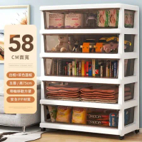 IDEA-58面寬透明五層收納櫃-兩色可選