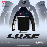 LUXE NAVY Hoodie Motorsport - RABBIT AND WHEELS