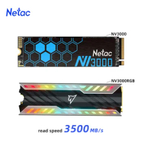 Netac SSD m2 NVMe 2tb 1TB 3500MB/s M.2 SSD PCIe3.0 Hard Drive Internal Solid State Disk with Heatsink Cache for Desktop Laptop